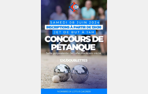 CONCOURS DE PETANQUE - 08 JUIN 2024